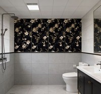 Carrelage en porcelaine à texture végétale florale 600x600mm/1200x600mm/300x600mm, finition mate, antidérapant, pour sol intérieur, garantie 1 an