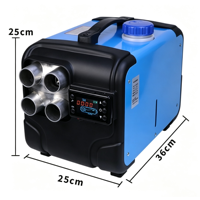 Chauffage de stationnement diesel tout-en-un 5 kW 12V/24V/220V pour haute altitude avec quatre sorties d'air, adapté aux camions, camping-cars et cabines de bateaux