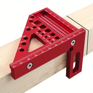 Regla Triangular de Ángulo Recto para Carpinteros, Aleación de Aluminio, 45/90 Grados, Cuadrado de Marcado Multiángulo, Renovación, Carpintería, Trabajos en Madera - Product Image 1