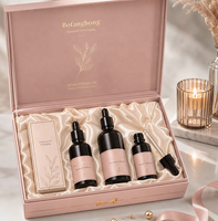 Flacon de sérum en verre givré de luxe personnalisé avec pompe, 5ml, 10ml, 15ml, 20ml, 30ml, 50ml, 100ml, emballage en gros, OEM
