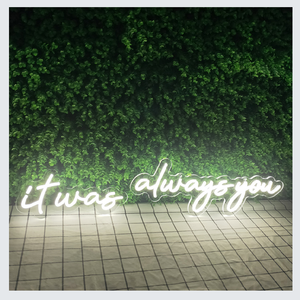 Nessuna goccia di spedizione acrilico personalizzato è sempre stato hai portato parole al neon segno di luce per feste di nozze a casa - Product Image 1