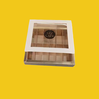 Boîte d'emballage en carton pour chocolats STPP, de haute qualité, avec impression dorée, 350g, pour 8/12/16 chocolats