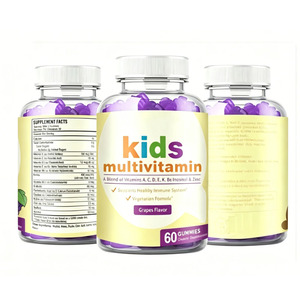 COREAL Gomitas Multivitamínicas Sin Azúcar para Niños, Sabor Afrutado, C, D3, Zinc, Omega 3, Dulces para Adolescentes, 4 Gomitas - Product Image 1