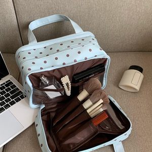 Large Capacity Travel <b>Makeup</b> Bag Organizer-Fashion Polyester Cosmetic <b>Case</b> with Zipper Closure - Product Image 5