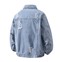Blousons en jean pour hommes, 100% coton, déchirés et délavés, style vintage, nouvelle collection, design de créateur, technologie Stone Wash, ODM, vente en gros à faible MOQ