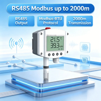 Transmisor de Temperatura y Humedad RS485 Modbus RTU LCD IP65 para Almacenes GMP, Cuartos de Incubación, Directo de Fábrica