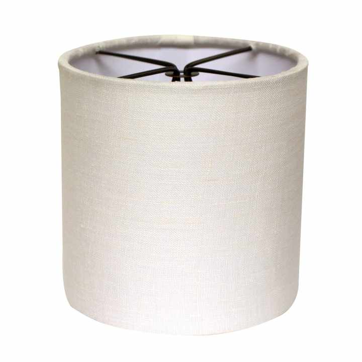 HMS 5\" Luxury Modern Indoor Chandelier Drum Style Snow Set of 6 Linen Lampshades with Rattan Metal Glass Bell/Cone Patterns