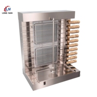 Machine à shawarma au gaz commercial, machine à kebab au gaz GPL, grill rotatif automatique pour poulet et dinde
