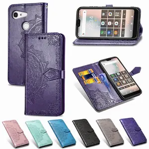 Embossed Mandala Flower Leather Phone Case For Samsung Galaxy S24 Plus 23 22 21 Tltra A60 A55 A50 A40 A35 A15 Folio Flip Walle