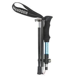 Bâtons de randonnée Kodemor, 5 sections, en alliage d'aluminium, pliables, légers, télescopiques, avec verrouillage externe, poignée extérieure, bâton de trekking - Product Image 1