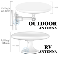 Antenne TV numérique HDTV 4K avec amplificateur de signal, antenne intérieure/extérieure pour la maison