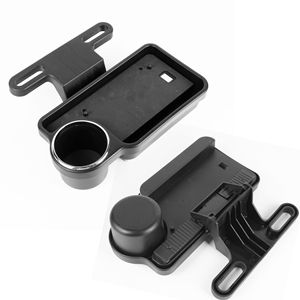 Portavasos para el Respaldo del Asiento del Coche, Bandeja Plegable con Portavasos para la Organización del Interior del Coche, Material ABS, Negro - Product Image 1