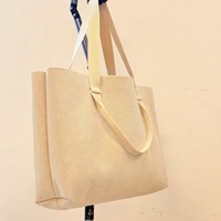 Sac à bandoulière tricoté durable à double poignée avec logo de marque personnalisé, grand sac esthétique en tissu pour les essentiels quotidiens