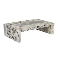 Meubles en gros OEM&ODM, table basse rectangulaire en marbre de luxe.