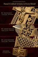 Croix de prière OEM pour l'autel de l'église, Crucifix religieux en métal fait main, 3 kg, Fournitures catholiques orthodoxes, Cadeau