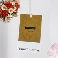 Etiquetas de Marca de Lujo con Logotipo, Etiquetas Colgantes de Cartón de Alta Calidad, Ecológicas, con Código de Barras para Ropa