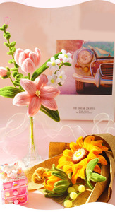 Jouet éducatif nettoyeur de tuyaux <span class=keywords><strong>STEAM</strong></span> Arts décoration bricolage jouet nettoyeur de tuyaux Kits d'artisanat Bouquet de fleurs de lys pour enfants et adultes - Product Image 4