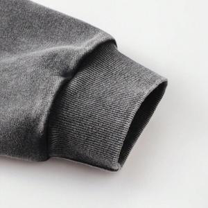 Fabricante de Sudaderas con Capucha Personalizadas, Estilo Vintage, Lavado, Oversize, Desgastado, 500 g/m², de Gran Gramaje, con Pedrería, Lavado Ácido, Corte Holgado, 100% Algodón para Hombre - Product Image 3