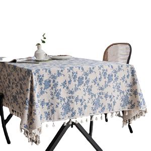Nappe en lin de coton vintage Bubaba avec glands housse anti-poussière pour <span class=keywords><strong>Table</strong></span> <span class=keywords><strong>basse</strong></span> domestique en gros - Product Image 5