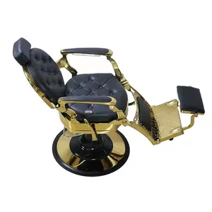 Hot Sale Boaster Green And Gold Saddle Fair Price Master Barber Chair Hy4008