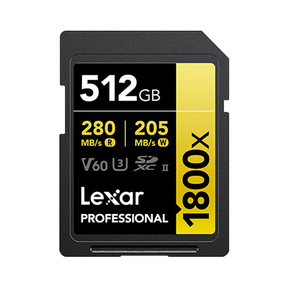 Carte mémoire originale 1800X 256 Go 128 Go R280 Mo/s W210 Mo/s 512 Go pour caméra professionnelle 4K Carte 1800X - Product Image 1