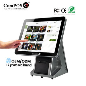 Windows เทอร์มินัล POS แบบสัมผั<span class=keywords><strong>ส</strong></span>หน้าจอ<span class=keywords><strong>ค</strong></span>ู่ขนาด15.6 + 8นิ้ว J6412 4GB DDR4 SSD 64GB เทอร์มินัลเครื่องลงทะเบียนเงิน<span class=keywords><strong>ส</strong></span>ดหน้าจอสัมผั<span class=keywords><strong>ส</strong></span> - Product Image 1