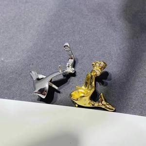 31185DIY Accesorios de Perlas, Colgante de Plata S925 con Cierre de Ballena y Cuentas Redondas de 10-13 mm, Conjuntos de Joyería de Moda - Product Image 4