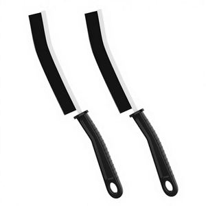 Cleaning Brush 2-Piece Set Hanging Loop Wood <b>Handle</b> for Bathroom <b>Toilet</b> Tiles <b>Door</b>/Window Grooves Car Narrow Gaps-Stiff - Product Image 3