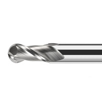 HRC55 2-Flauta DLC Recubierto de carburo CNC Fresado Molino de extremo de bola Fresa de extremo cuadrado Broca de enrutador para aluminio