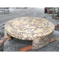 Meubles en pierre table basse violette socle bas marbre salon luxe naturel personnalisé table basse Calacatta violette