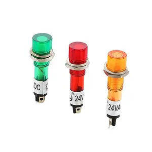 Signal Lamp Pilot Light Indicator 12mm Metal Lamp Indicator 3V5V6V9V12V24V36V48V110V220V ACDC Yellow Green Red LED