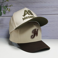 Gorra de béisbol de sarga de algodón lavada con efecto desgastado, estilo Dad Hat, de 5 paneles, con bordado 3D bicolor, visera en A, correa ajustable y logotipo personalizado