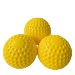 Pelotas de Softbol y Béisbol con Hoyuelos de PU Amarillo de 12 Pulgadas para Máquina de Lanzamiento para Adultos y Entrenamiento Deportivo al Por Mayor - Product Image 1