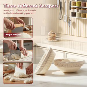 Kit complet <span class=keywords><strong>de</strong></span> cuisson du <span class=keywords><strong>pain</strong></span> au <span class=keywords><strong>levain</strong></span>, Livre <span class=keywords><strong>de</strong></span> recettes et guide double usage, Fouet danois, Pot à <span class=keywords><strong>levain</strong></span>, Couteau à <span class=keywords><strong>levain</strong></span>, Tapis <span class=keywords><strong>de</strong></span> levage, Racloir, Doublure en coton - Product Image 2