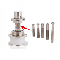 Connecteur de fixation hexagonal en acier inoxydable 304/316 pour verre, murs-rideaux, auvents, finition miroir satiné épaissie