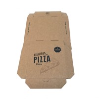 Boîte à pizza carrée en carton ondulé personnalisée avec impression offset, matériau de qualité alimentaire, jetable, fabriquée en Chine, commandes personnalisées acceptées