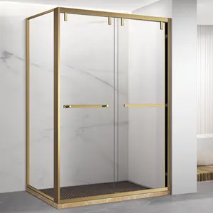 Mô-đun phòng tắm vòi hoa sen gian hàng lớn vòi hoa sen cubicle đi bộ trong cabina de ducha góc đôi Tempered Glass tắm bao vây