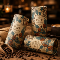 Emballage personnalisé en tube de papier écologique de qualité alimentaire pour café, en-cas, chocolat – Cylindre en carton biodégradable sécurisé