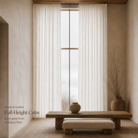 INNOVASIA TOP PICK Juego de 2 Cortinas Transparentes de Poliéster para Cafetería o Bistro, H90xW90, Color Blanco que Filtra la Luz, para Ventanas