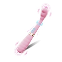 Vibrateur G-Spot à design incurvé pour femmes, en silicone pur, étanche, rechargeable par USB, 10 modes de vibration, double moteur, léger