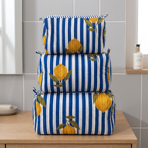 Bolsa de Viaje Portátil para Mujer de Gran Capacidad, Bolsa de Viaje Acolchada con Diseño Floral de Tulipanes, Bolsas de Cosméticos Suaves de Algodón - Product Image 2