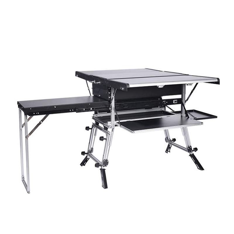 Outdoor protable camping tableware folding tableware accessory rack multifunctional mobile kitchen