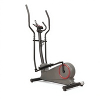Elliptique de fitness à commande magnétique pour usage domestique avec écran LCD et volant d'inertie de 4 kg, construction en acier
