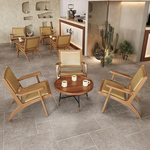 Vaisselle moderne pour café, tables et chaises en bois, mobilier d'ambiance, services de décoration intérieure gratuits - Product Image 1
