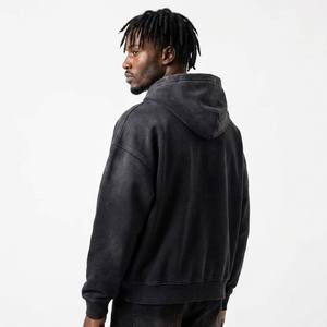 Sweat à capuche zippé intégral pour homme, style streetwear, imprimé squelette, écologique, étiquette personnalisée, 100 % coton, lettres brodées en strass - Product Image 2