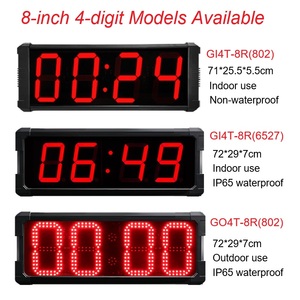 Reloj de Pared Digital LED Grande de 8 Pulgadas con Pantalla de Tiempo Eléctrica GANXIN GI4T-8R(802) para Interiores, Cines, Centros Comerciales, Talleres - Product Image 4