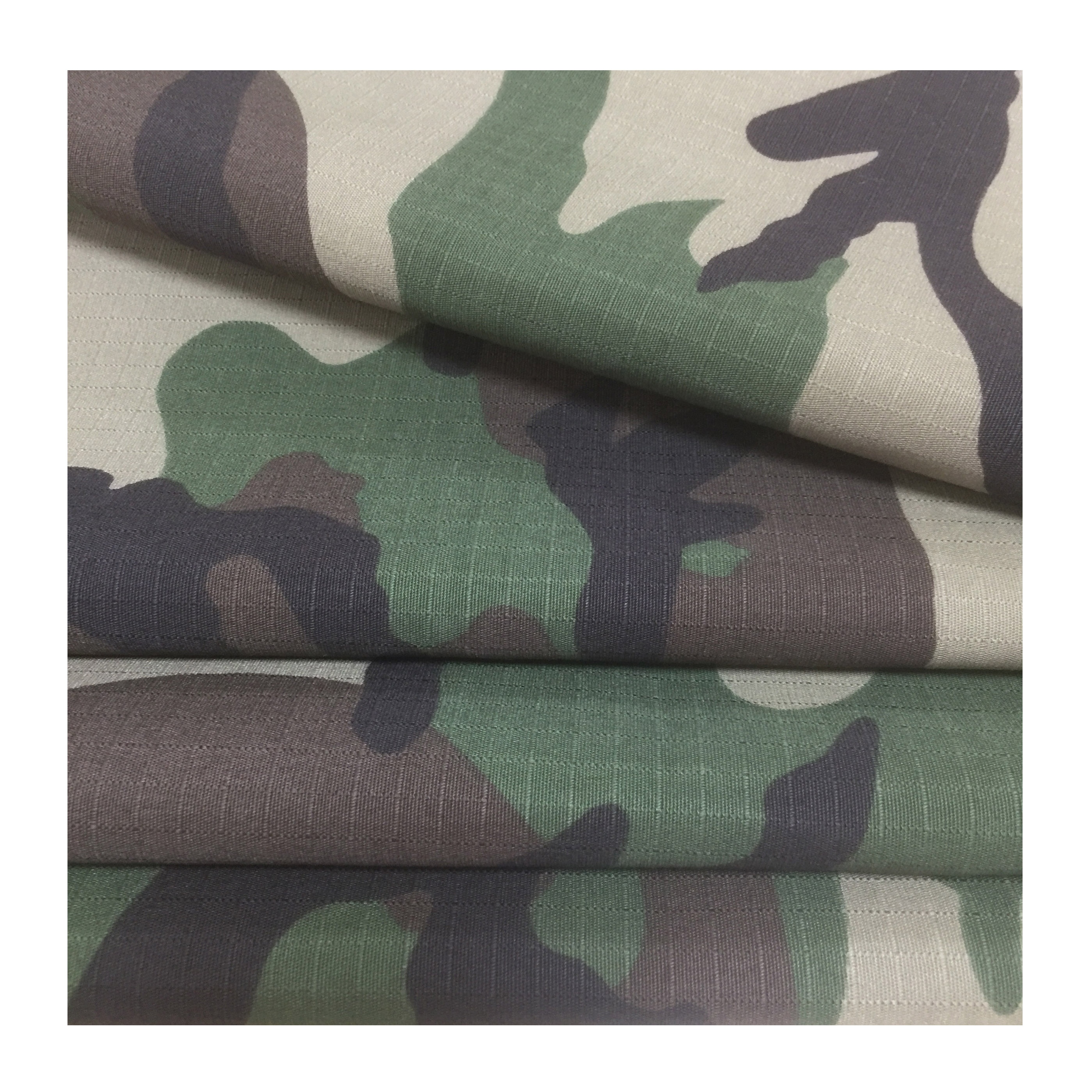 In stock polyester / cotton camouflage printed antistatic fabric