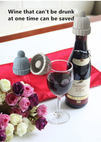 Bouchon de bouteille en silicone amusant en forme de bonnet tricoté, réutilisable, de qualité alimentaire, pour vin, bière, accessoires de bar – Prix usine