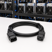 Cordon d'alimentation Bitmain ANTWIRE C20-P13 1,2 m 20 A compatible avec les machines de minage ASIC S21 Plus, S21 XP, S21 Pro, KS5, L5
