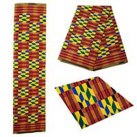 Harga Pabrik Grosir Kain Brokat Cetak Lilin Etnik Afrika Pola Batik Dua Sisi 100% Poliester Kain Ankara Tenun